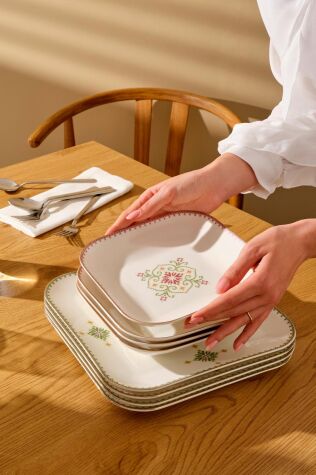 Kütahya Porselen Bone Minas 26 Parça 6 Kişilik Yemek Takımı Goblen - Kütahya Porselen