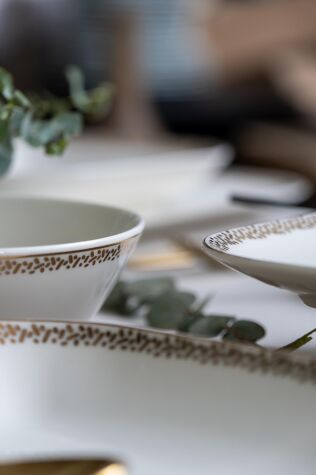 Kütahya Porselen Bone Minas 51 Parça 12 Kişilik Yemek Takımı 12629 - Kütahya Porselen