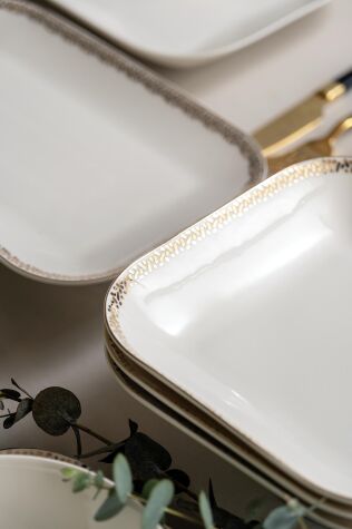 Kütahya Porselen Bone Minas 51 Parça 12 Kişilik Yemek Takımı 12629 - Kütahya Porselen