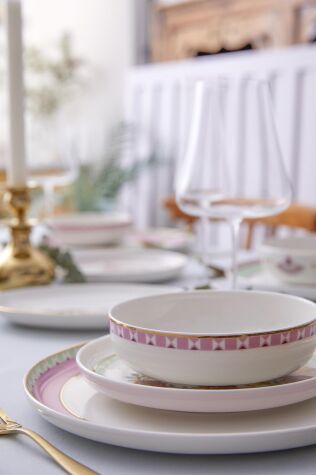 Kütahya Porselen Bone Moderna 26 Parça 6 Kişilik Yemek Takımı Chirpy - Kütahya Porselen