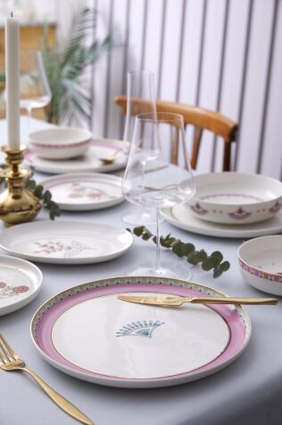 Kütahya Porselen Bone Moderna 26 Parça 6 Kişilik Yemek Takımı Chirpy - Kütahya Porselen