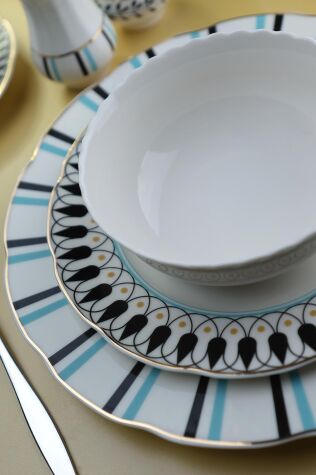 Kütahya Porselen Bone Olympos 62 Parça 12 Kişilik Yemek Takımı 12535 - Kütahya Porselen