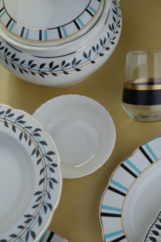 Kütahya Porselen Bone Olympos 62 Parça 12 Kişilik Yemek Takımı 12535 - Kütahya Porselen