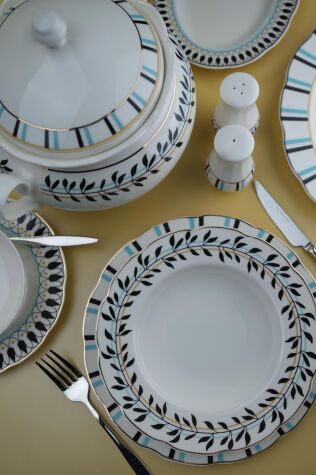 Kütahya Porselen Bone Olympos 62 Parça 12 Kişilik Yemek Takımı 12535 - Kütahya Porselen