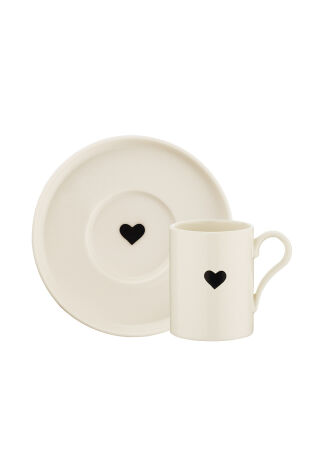 Kütahya Porselen Bone Pure Love 4 Parça 2 Kişilik Kahve Takımı - Kütahya Porselen