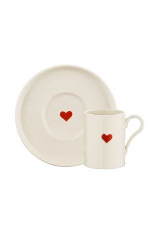 Kütahya Porselen Bone Pure Love 4 Parça 2 Kişilik Kahve Takımı - Kütahya Porselen