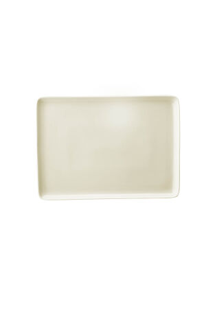 Kütahya Porselen Bone Tan 35X26cm. Düz Tabak Dekorsuz - Kütahya Porselen