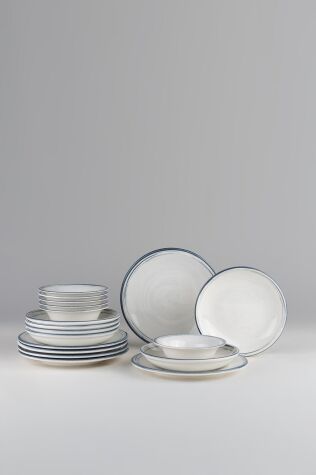 Kütahya Porselen Bone Teos 18 Parça 6 Kişilik Yemek Takımı Frame - Kütahya Porselen