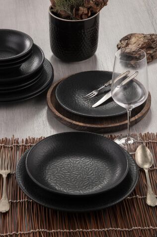 Kütahya Porselen Bone Teos 24 Parça 6 Kişilik Yemek Takımı - Kütahya Porselen