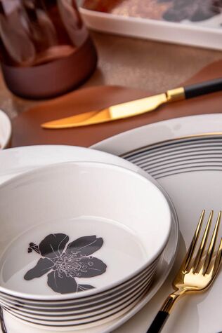 Kütahya Porselen Bone V-Form 26 Parça 6 Kişilik Yemek Takımı 11684 - Kütahya Porselen