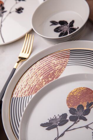 Kütahya Porselen Bone V-Form 26 Parça 6 Kişilik Yemek Takımı 11684 - Kütahya Porselen