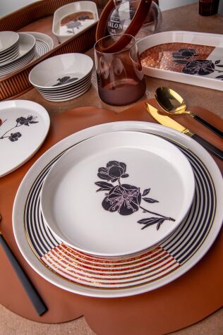 Kütahya Porselen Bone V-Form 26 Parça 6 Kişilik Yemek Takımı 11684 - Kütahya Porselen