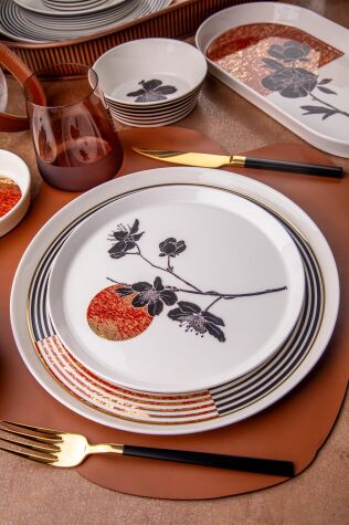 Kütahya Porselen Bone V-Form 26 Parça 6 Kişilik Yemek Takımı 11684 - Kütahya Porselen