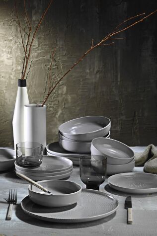 Kütahya Porselen Capri Moderna 24 Parça 6 Kişilik Yemek Takımı 883446 - Kütahya Porselen