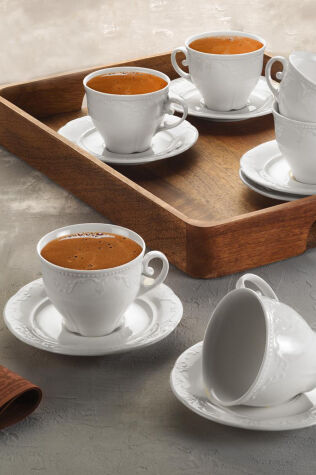 Kütahya Porselen Caprice 12 Parça 6 Kişilik Kahve Fincan Takımı - Kütahya Porselen