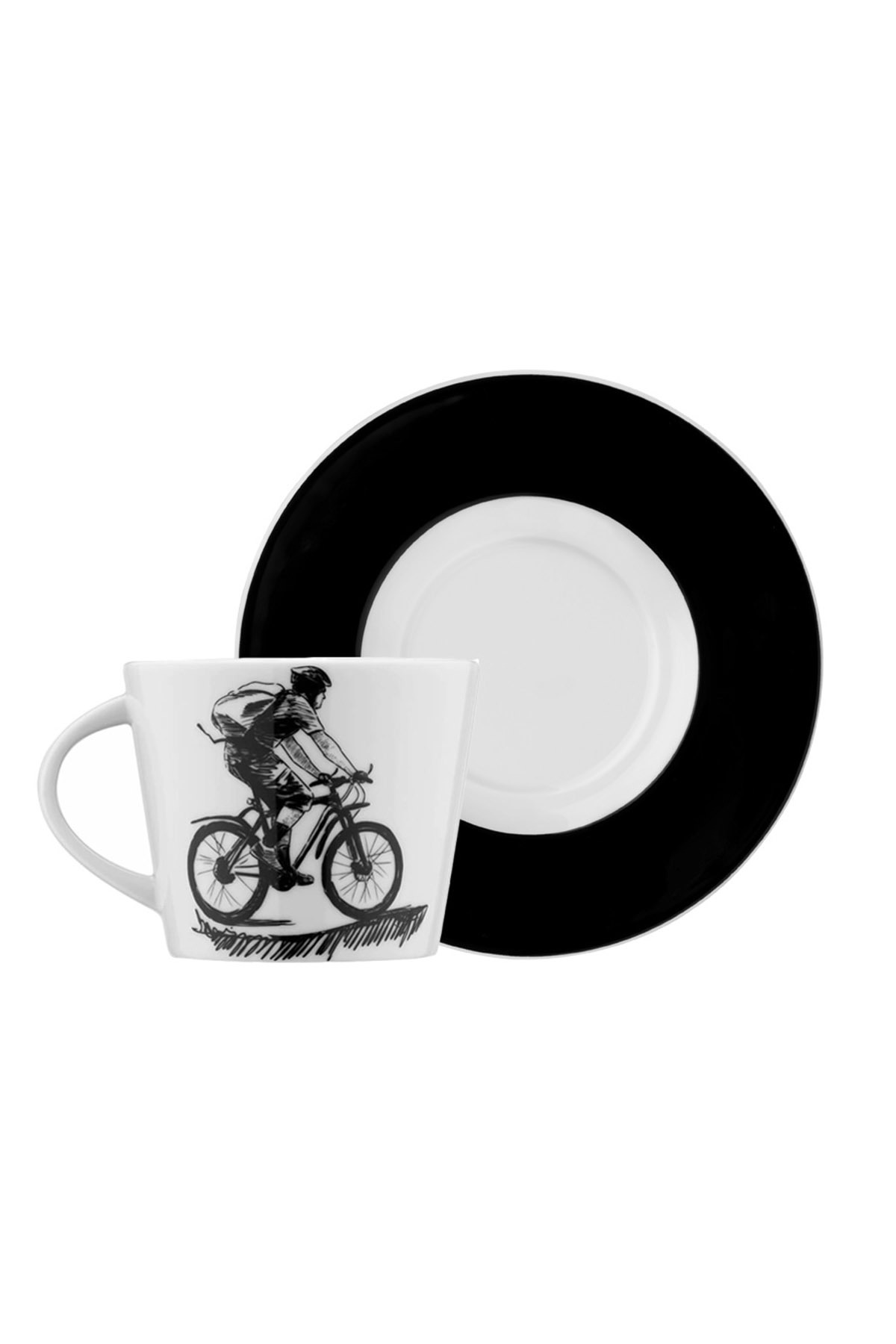 Kütahya Porselen Centilmen Serisi 12 Parça 6 Kişilik Kahve Fincan Takımı Bisiklet