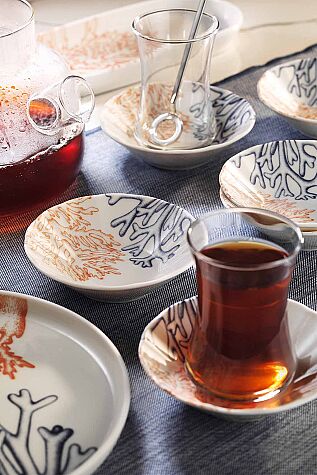 Kütahya Porselen Corallo 6 Parça 10 Cm Çay Tabağı - Kütahya Porselen