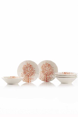Kütahya Porselen Corallo D 6 Parça 10 Cm Çay Tabağı - Kütahya Porselen