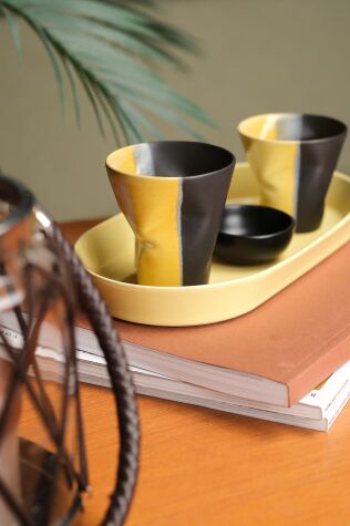 Kütahya Porselen Crash 2 Kişilik 4 Parça Kahve Seti - Kütahya Porselen