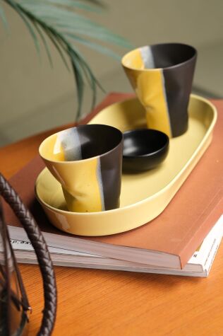 Kütahya Porselen Crash 2 Kişilik 4 Parça Kahve Seti - Kütahya Porselen