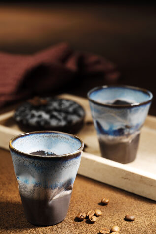 Kütahya Porselen Crash 2 Parça Kahve Fincan Seti 140 Cc Ice Blue - Kütahya Porselen