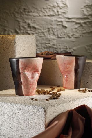 Kütahya Porselen - Kütahya Porselen Crash 2'li Mug Seti Kırmızı/Siyah