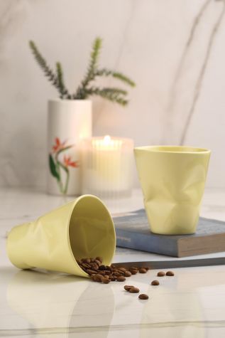 Kütahya Porselen - Kütahya Porselen Crash 2li Mug Seti Sarı