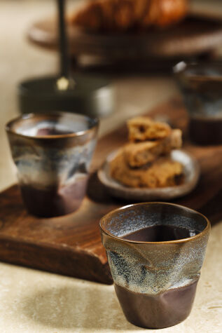 Kütahya Porselen Crash 3 Parça Kahve Fincan Seti 100 Cc - Kütahya Porselen