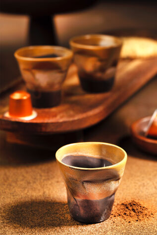 Kütahya Porselen Crash 3 Parça Kahve Fincan Seti 100 Cc Brown - Kütahya Porselen