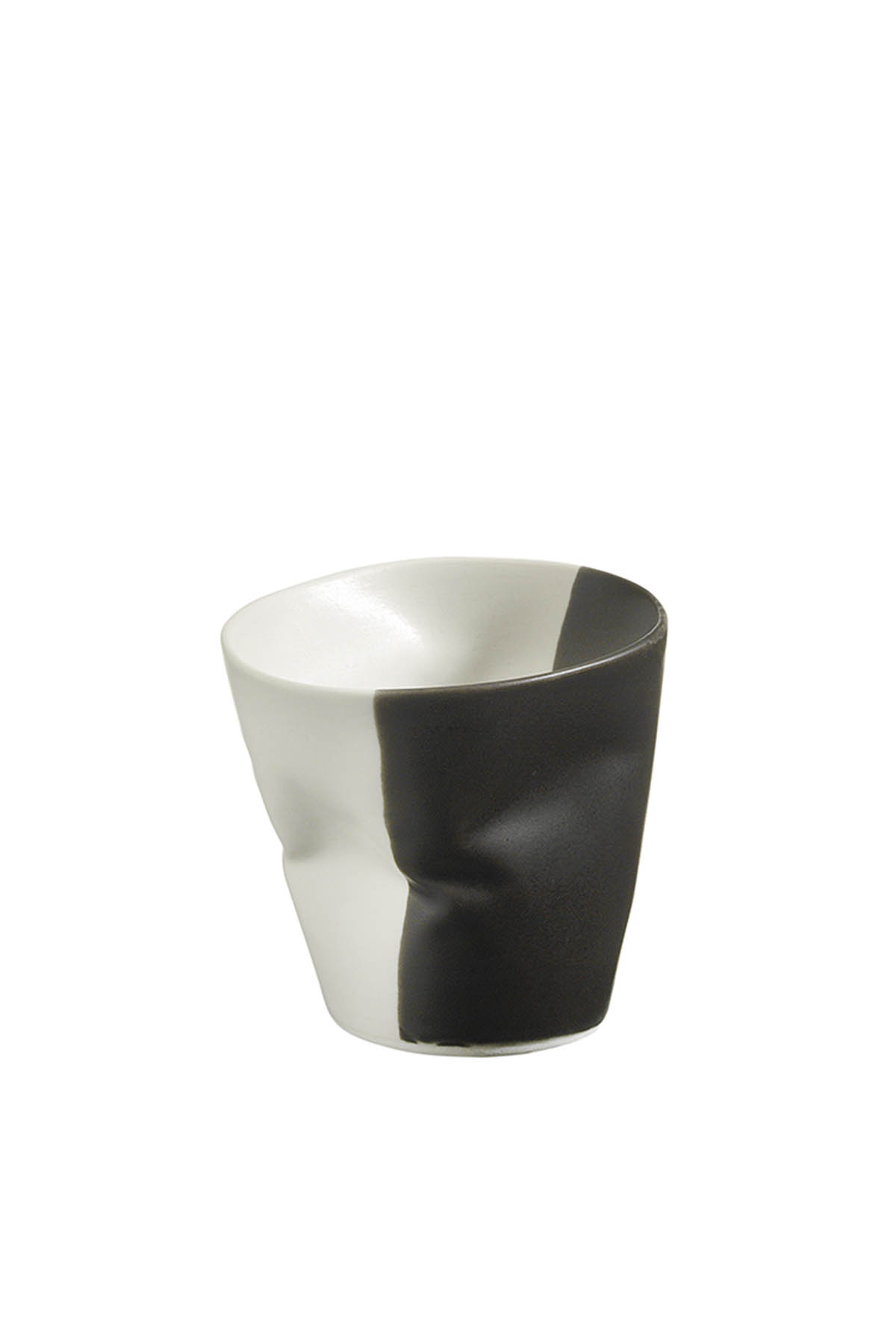 Kütahya Porselen Crash 3'lü Kahve Seti Krem/Siyah
