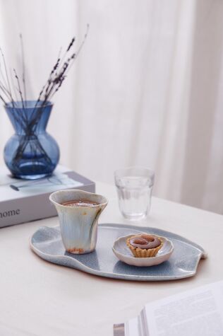 Kütahya Porselen Crash Gala 3’lü İkram Seti Ice Blue - Kütahya Porselen