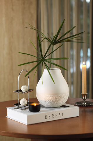 Kütahya Porselen Doğa 17 Cm Geniş Vazo - Kütahya Porselen