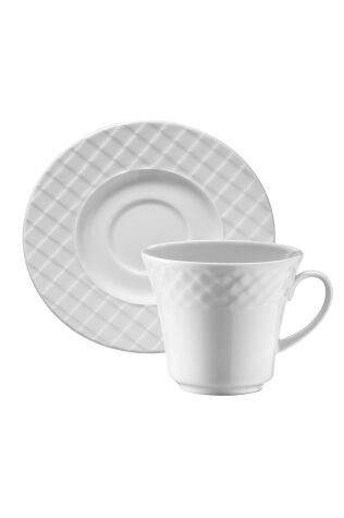 Kütahya Porselen Ekose 12 Parça 6 Kişilik Kahve Fincan Takımı - Kütahya Porselen