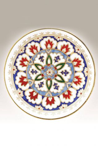Kütahya Porselen Duvar Tabağı 13 cm Dekor No:171 - Kütahya Porselen