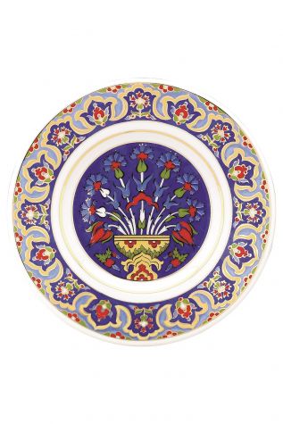 Kütahya Porselen Duvar Tabağı 17 cm Dekor No:3883 - Kütahya Porselen