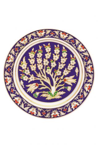 Kütahya Porselen Lenger 25 cm Duvar Tabağı Dekor No: 3218 - Kütahya Porselen