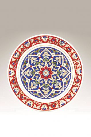 Kütahya Porselen - Kütahya Porselen Lenger 25 cm Duvar Tabağı Dekor No:120