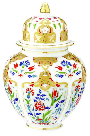 Kütahya Porselen Kapaklı Küp Dekor No:412 - KÜTAHYA PORSELEN