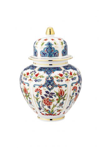 Kütahya Porselen Kapaklı Küp Dekor No:415 - KÜTAHYA PORSELEN