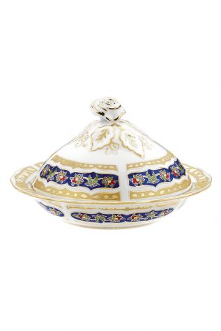 Kütahya Porselen - Kütahya Porselen Sultan Şekerlik 20 cm Dekor No:3880