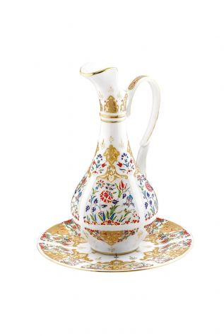 Pelikan Sürahi Takımı Dekor No:412 - KÜTAHYA PORSELEN