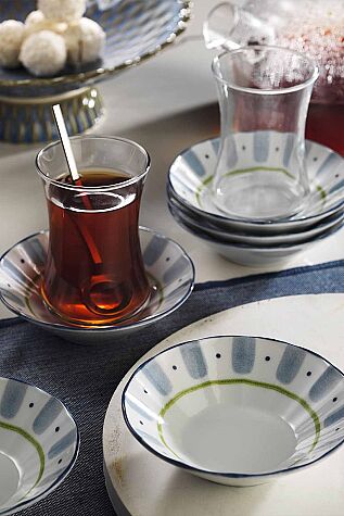 Kütahya Porselen Festa 6 Parça 10 Cm Çay Tabağı - Kütahya Porselen