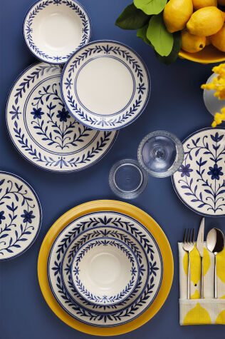 Kütahya Porselen Flora 24 Parça 6 Kişilik Yemek Takımı 127 - Kütahya Porselen