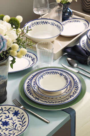 Kütahya Porselen Flora 27 Parça 6 Kişilik Yemek Takımı - Kütahya Porselen