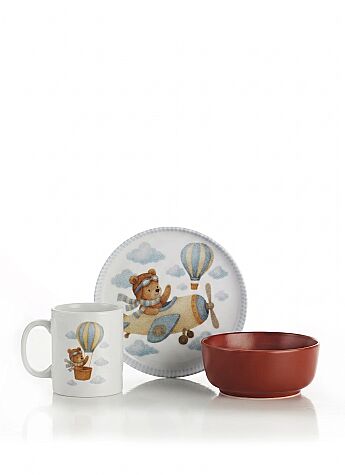 Kütahya Porselen FlyBear 3 Parça Mama Takımı - Kütahya Porselen