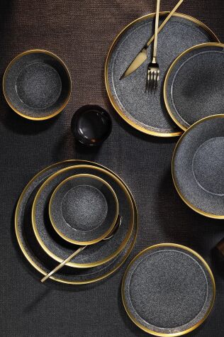 Kütahya Porselen Forza 24 Parça 6 Kişilik Piano Yemek Takımı - Kütahya Porselen