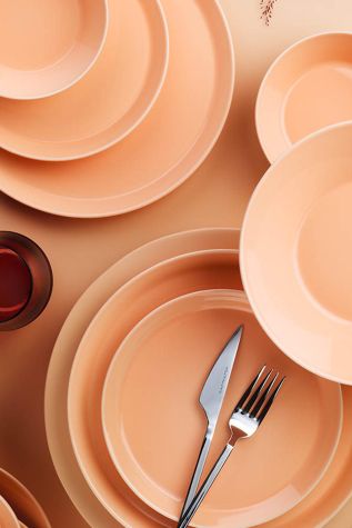 Kütahya Porselen Forza 24 Parça 6 Kişilik Yemek Takımı Kavuniçi - Kütahya Porselen