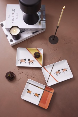 Kütahya Porselen Gallop 18x13 3 Parça Düz Tabak 80869 - Kütahya Porselen