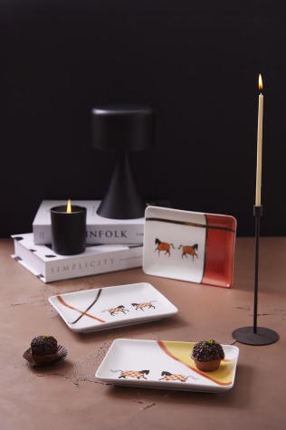 Kütahya Porselen Gallop 18x13 3 Parça Düz Tabak 80869 - Kütahya Porselen