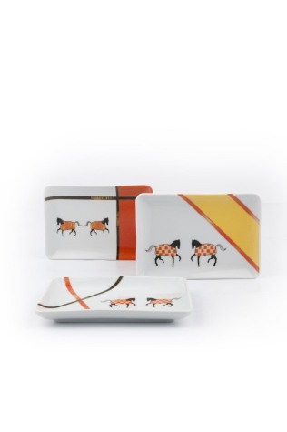 Kütahya Porselen Gallop 18x13 3 Parça Düz Tabak 80869 - Kütahya Porselen